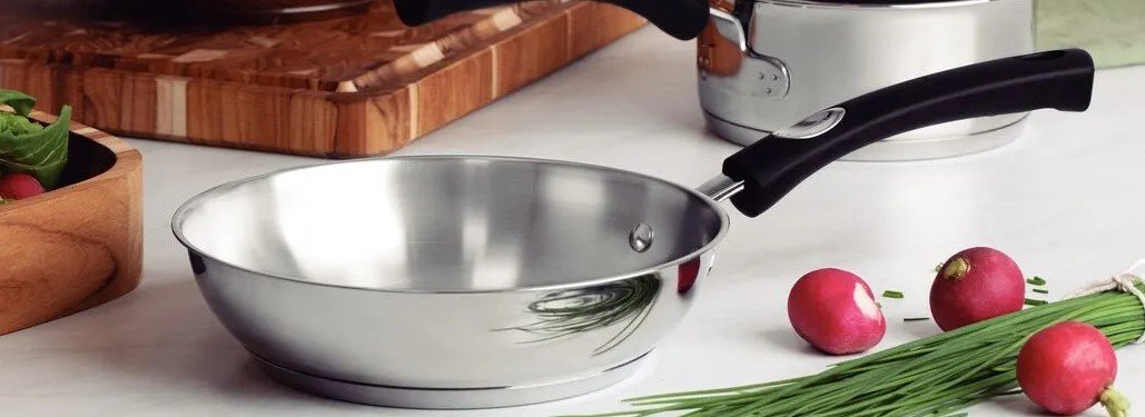 Frigideira em Aço Inox Fundo Triplo Cabo Baquelite - Imagem 5